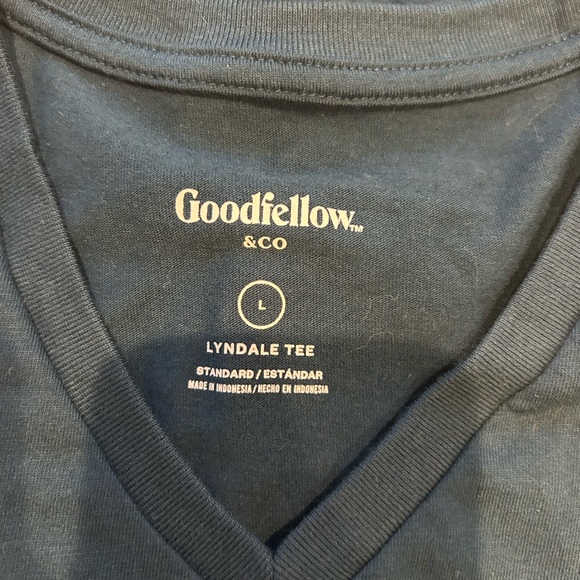 Goodfellow & Co Men's Teal V-Neck Shirt - Picture 5 of 5